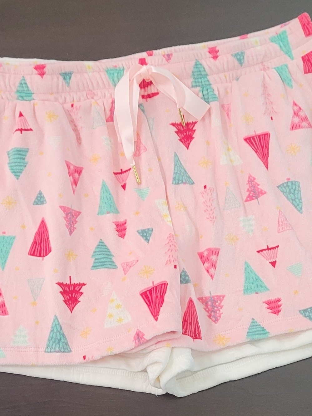 New Women's Pink Patterned Lounge Shorts 2pk